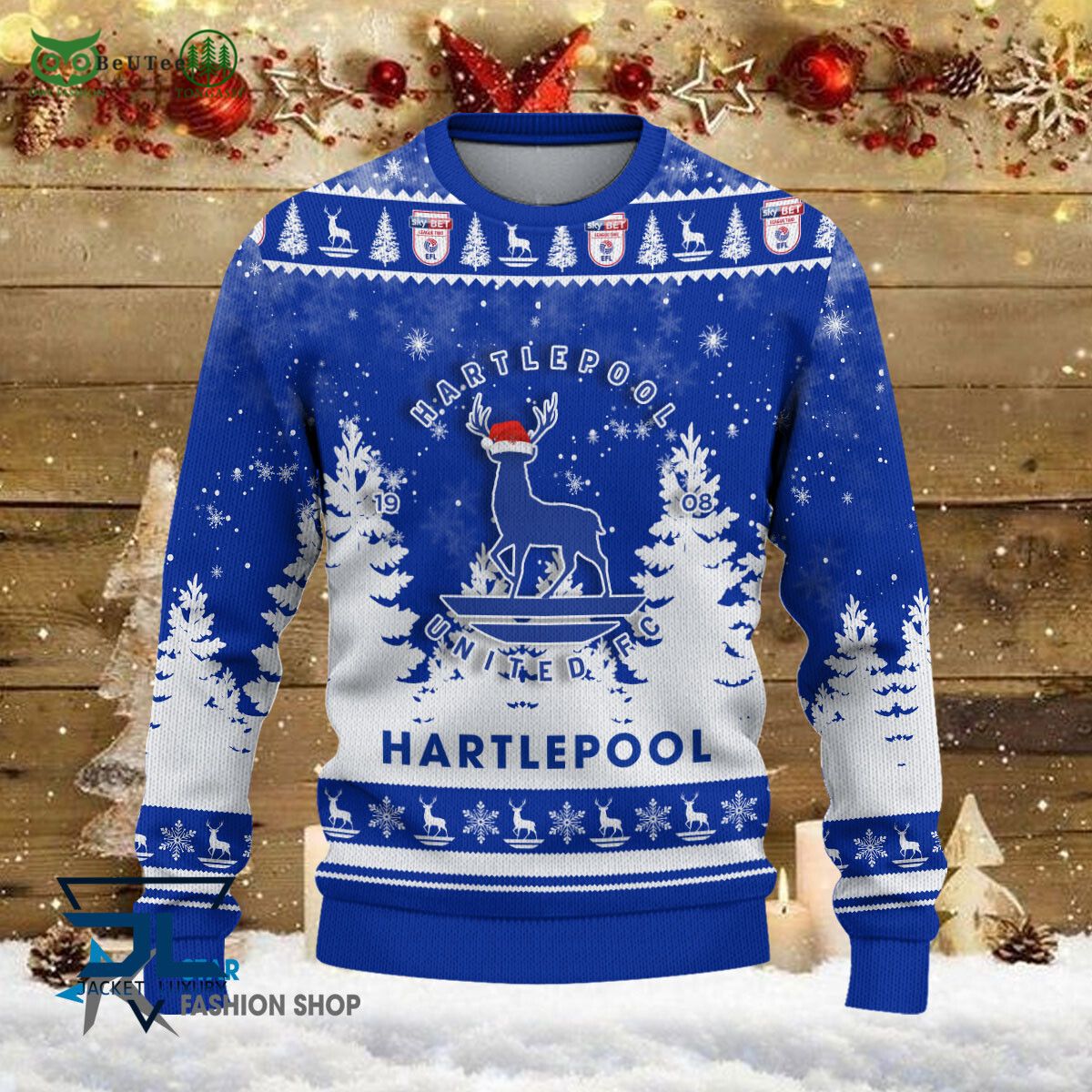 Hartlepool United EFL English Football League Premium Ugly Sweater