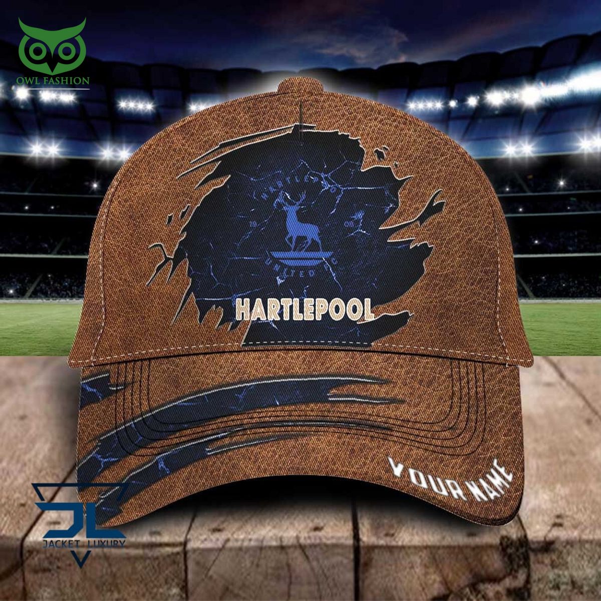 Hartlepool United EFL Personalized Leather Classic Cap