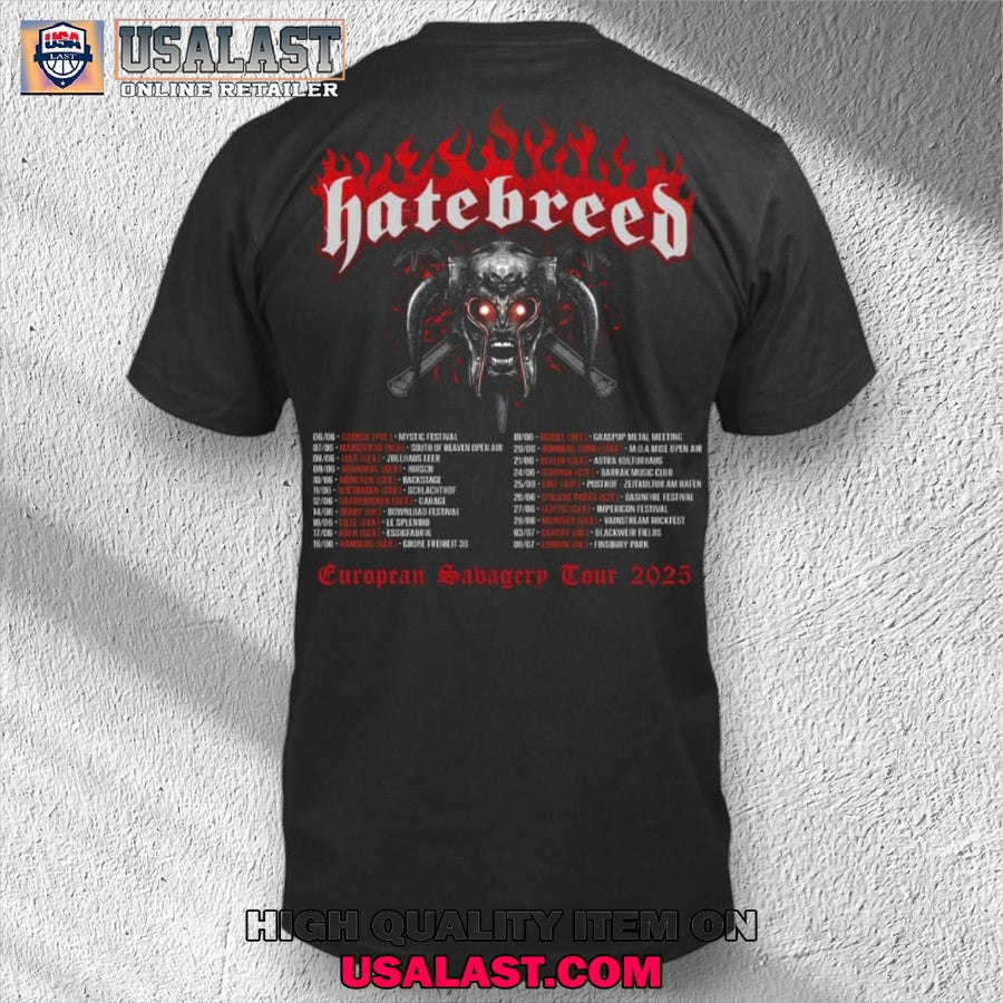 Hatebreed European Savagery Tour 2025 T-Shirt