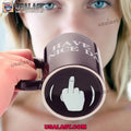 Have A Nice Day Middle Finger Cup, Funny Ceramic Coffee Cup