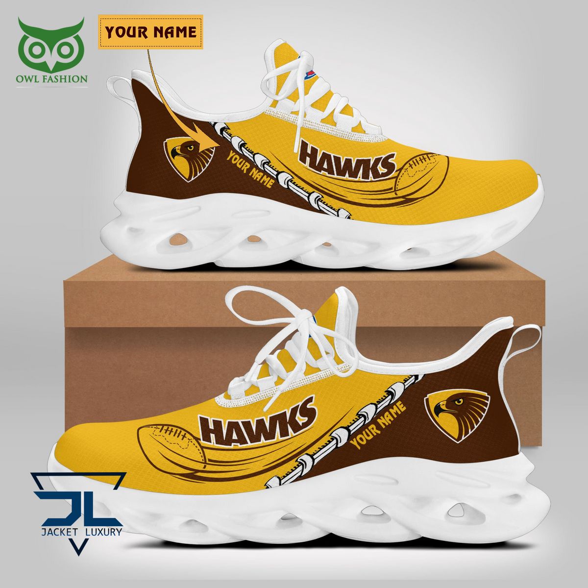 Hawthorn Football Club AFL Personalized Max Soul Shoes