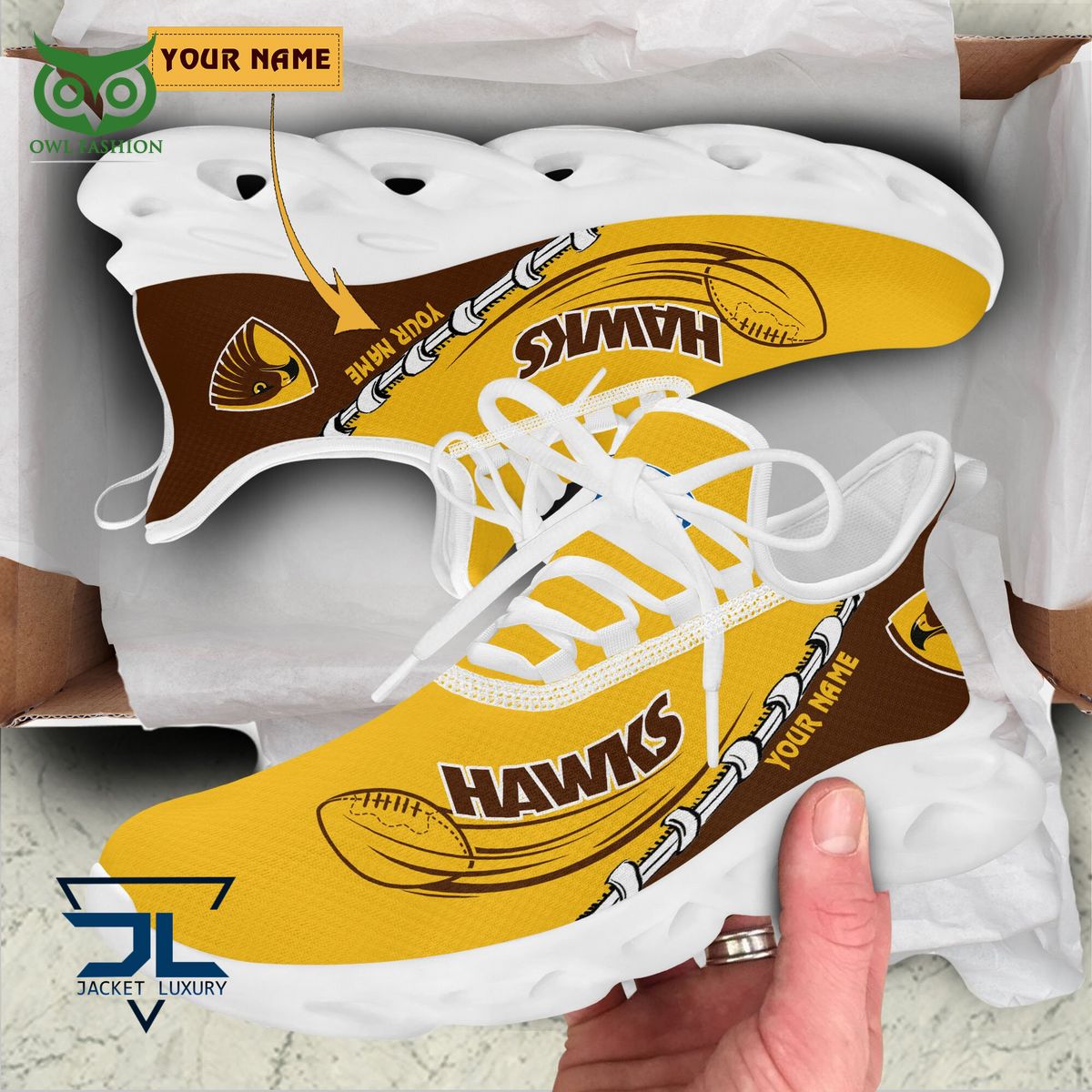 Hawthorn Football Club AFL Personalized Max Soul Shoes