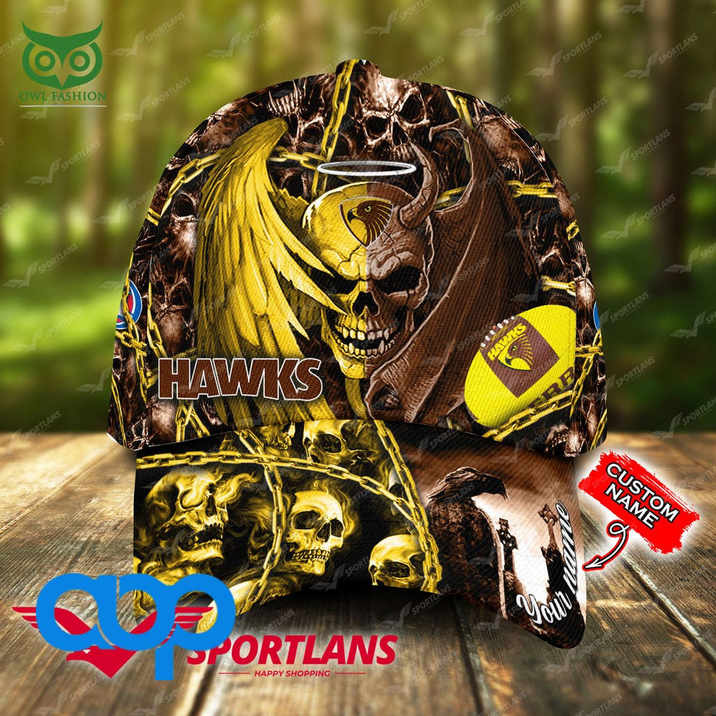 Hawthorn Hawks Football Club AFL Personalized 3D Printed Cap