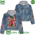 Hazbin Hotel Drama Characters Music Band 2D Denim Hoodie jacket