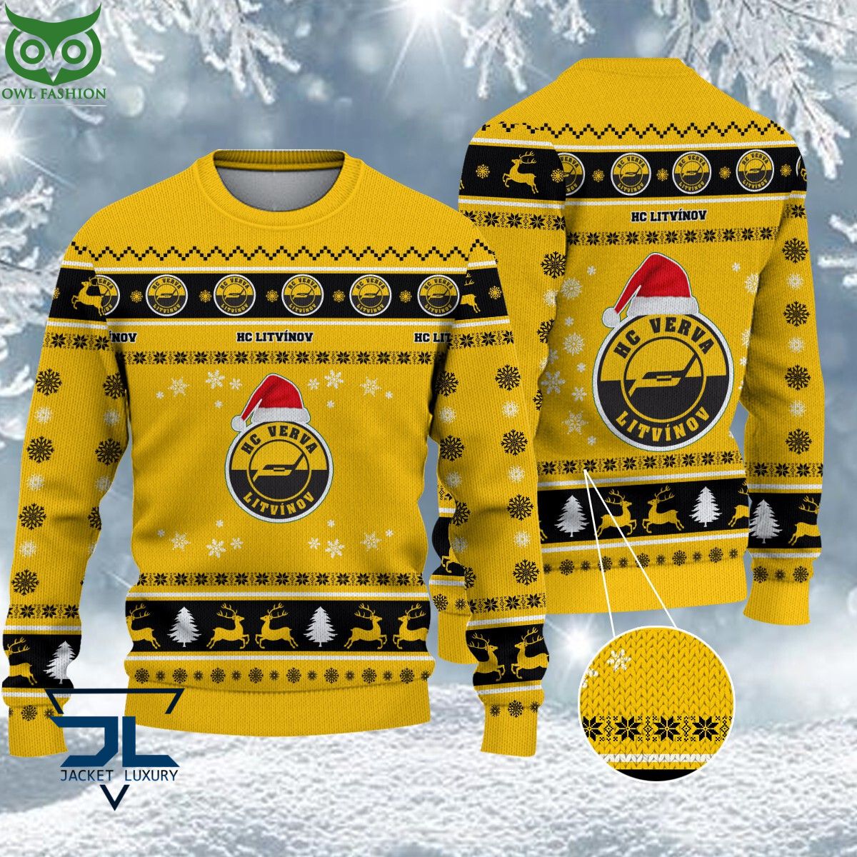 HC Litvínov Czech Extraliga Ugly Sweater