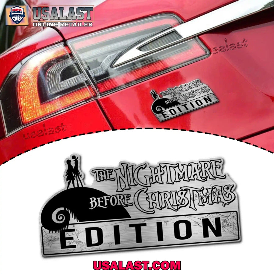 he Nightmare Before Christmas Car Emblem Custom 3D Badge