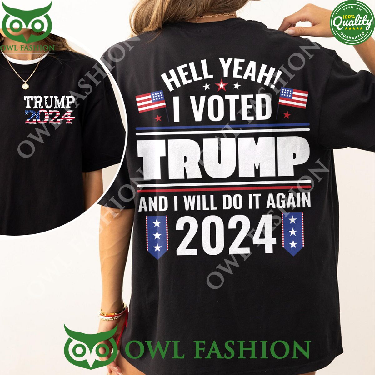 Hell Yeah I Voted Trump And I Will Do It Again 2024 hoodie