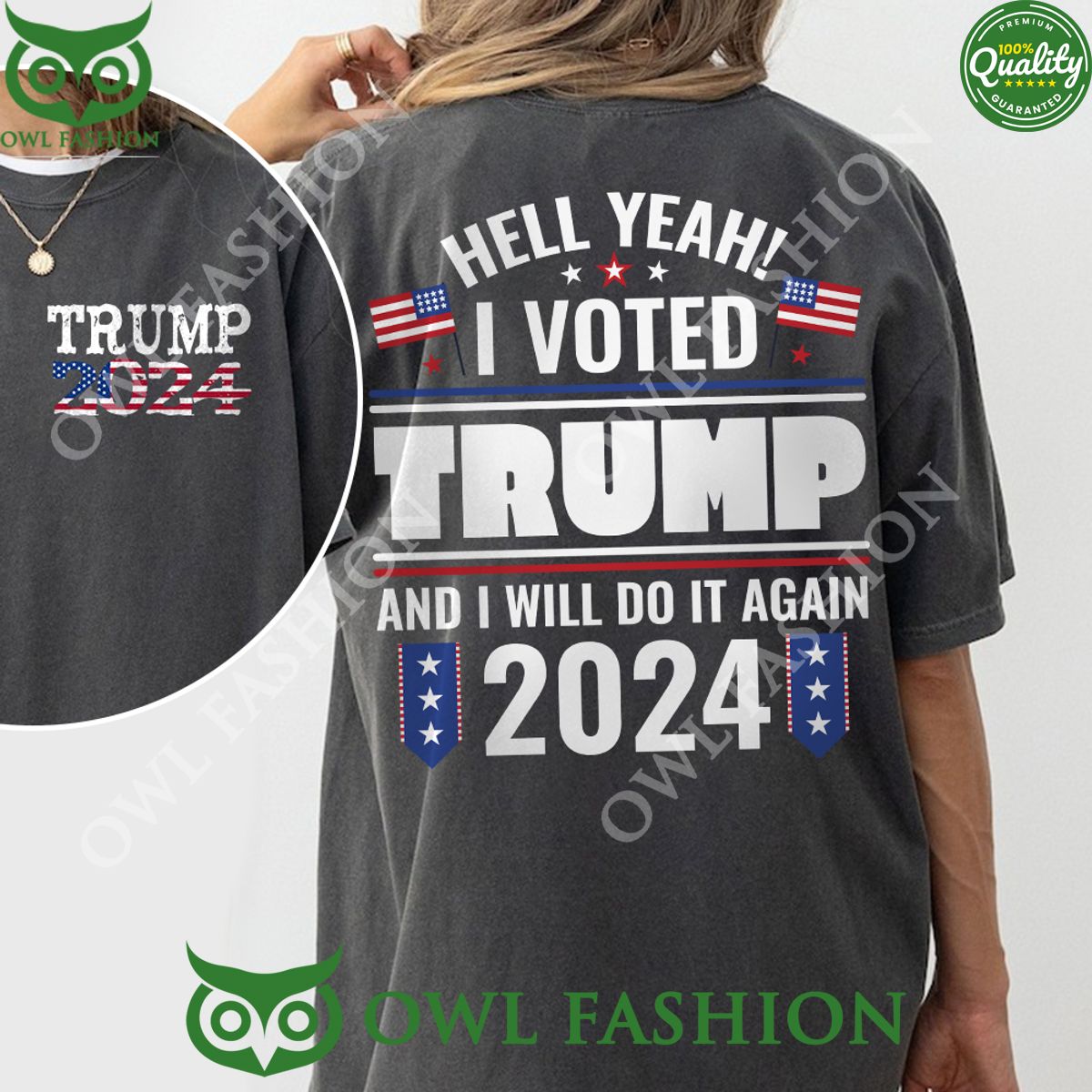 Hell Yeah I Voted Trump And I Will Do It Again 2024 hoodie