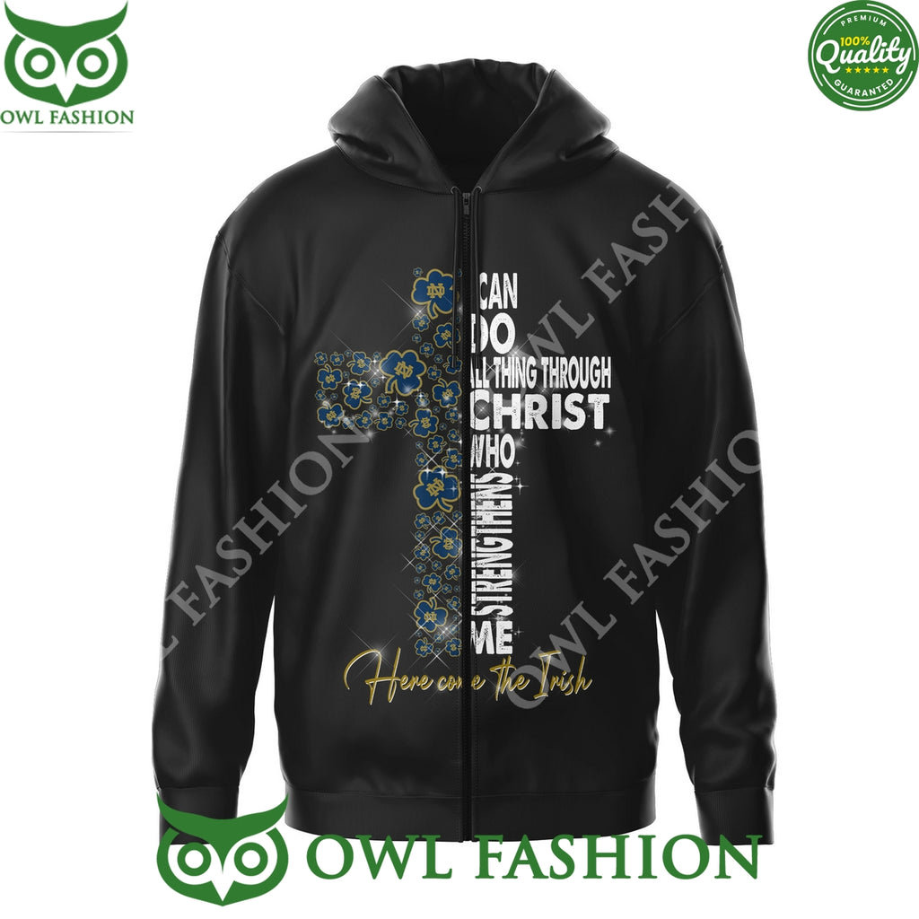 Here Come The Irish Notre Dame Fighting Irish Black 2D t Shirt