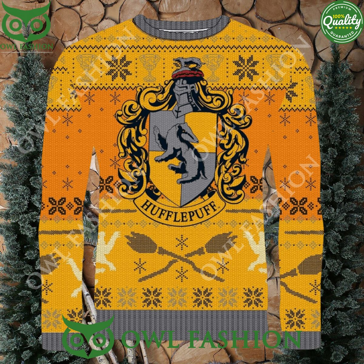 Ho Ho Hufflepuff Ugly Christmas Sweater Jumper