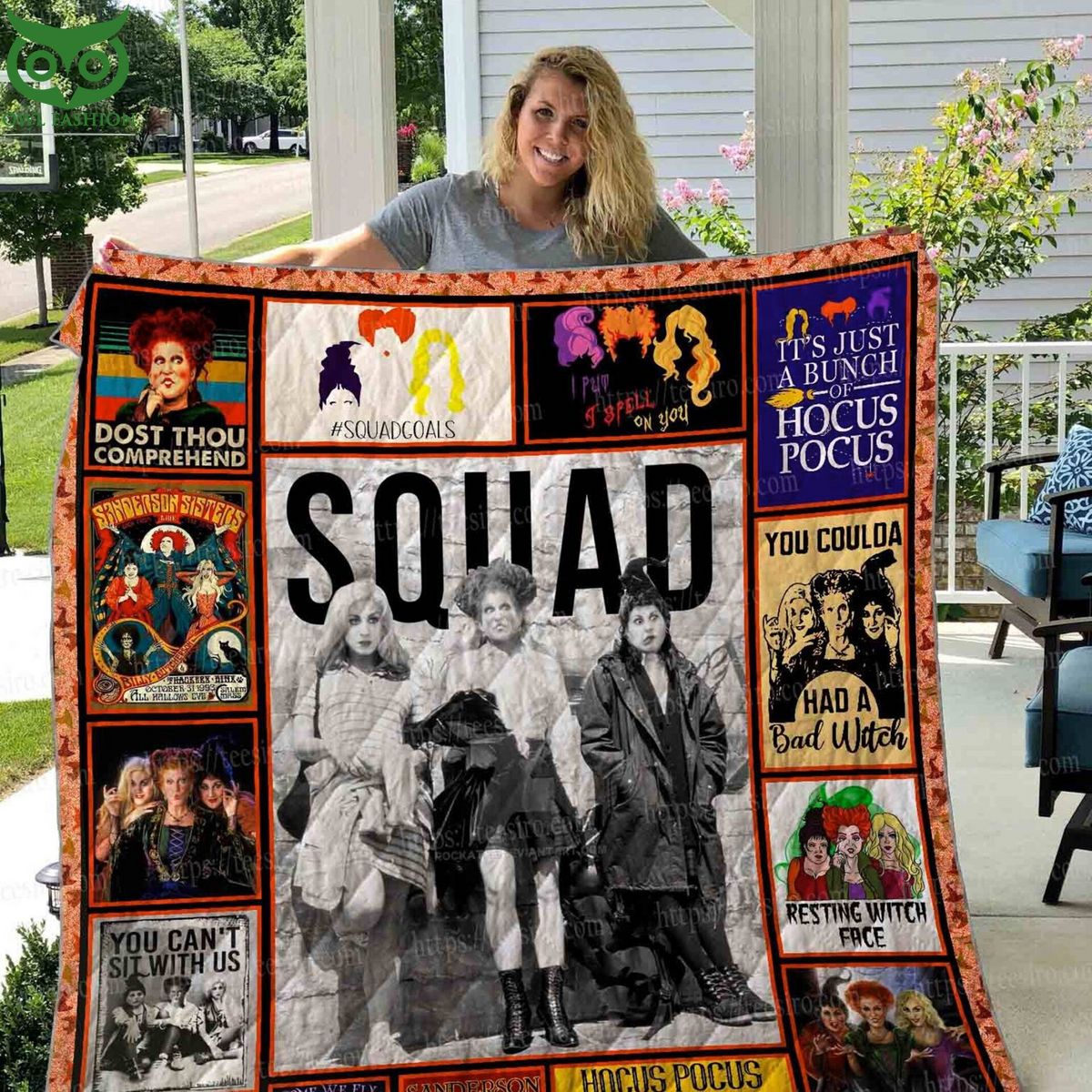 Hocus Pocus Sanderson Sister Christmas Halloween Blanket