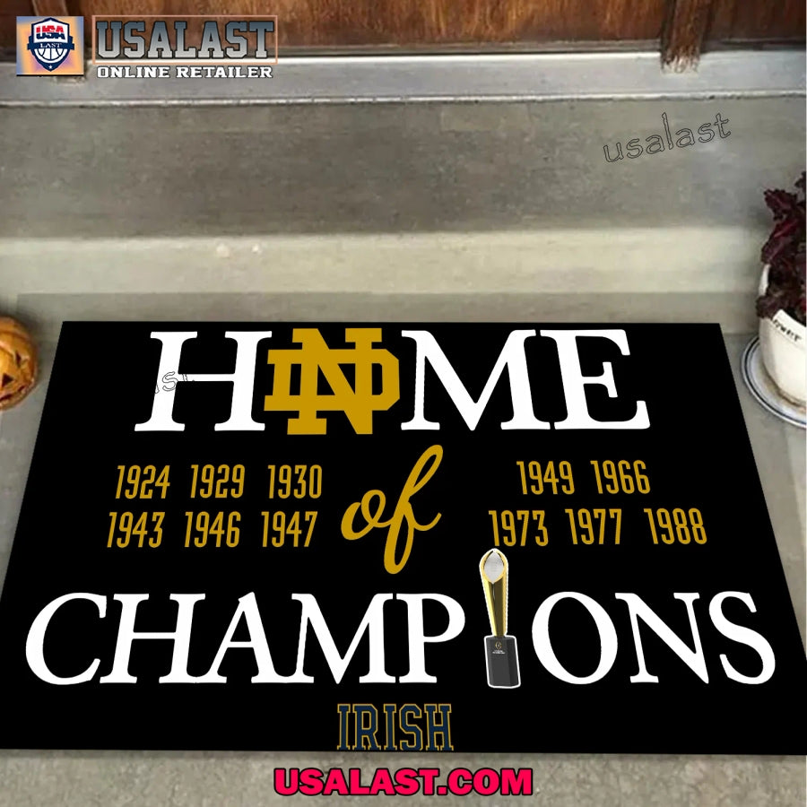 Home of Champions Notre Dame Fighting Irish Doormat