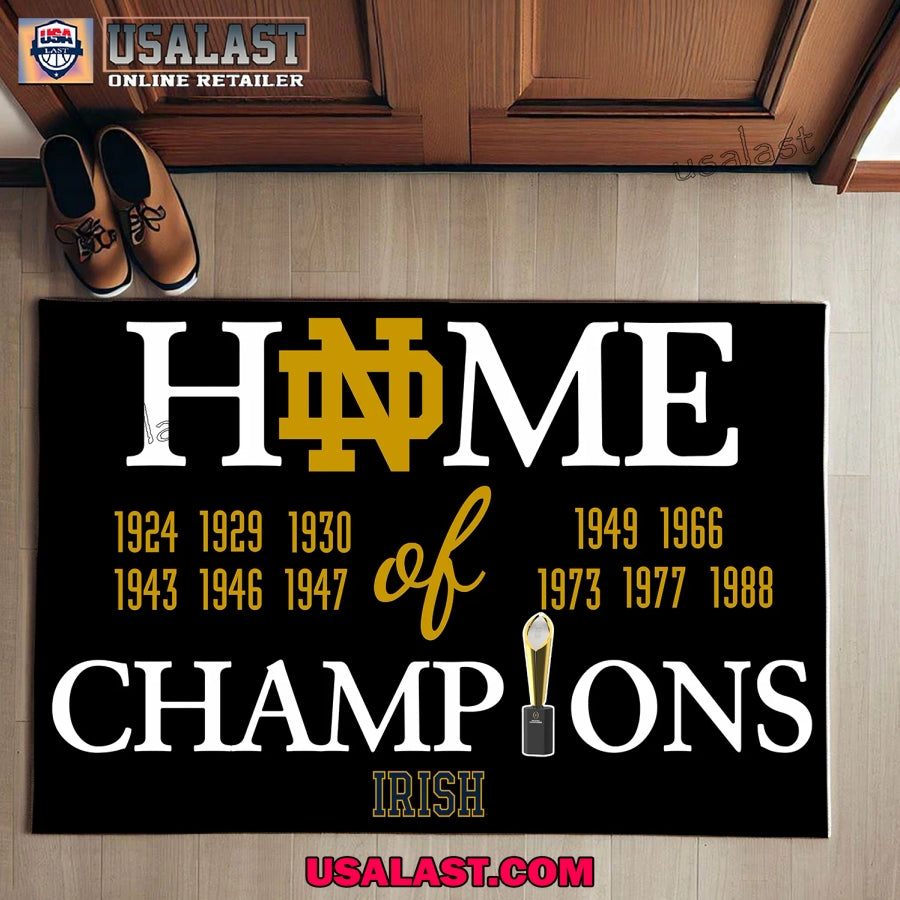 Home of Champions Notre Dame Fighting Irish Doormat