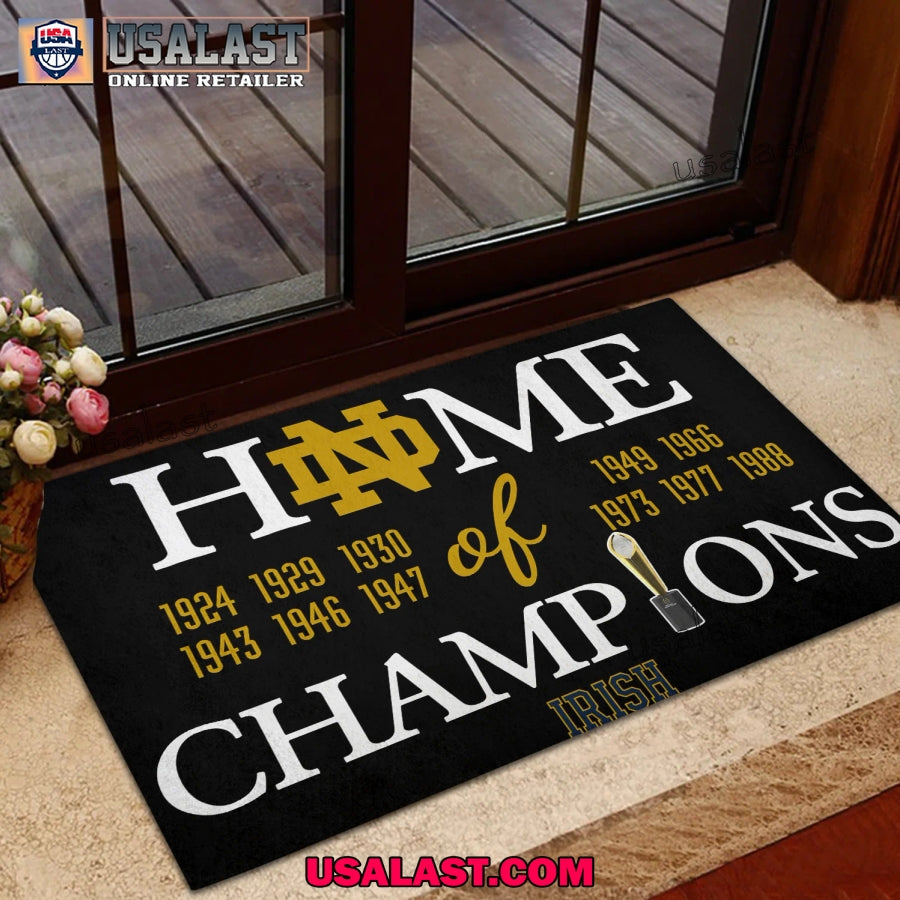 Home of Champions Notre Dame Fighting Irish Doormat
