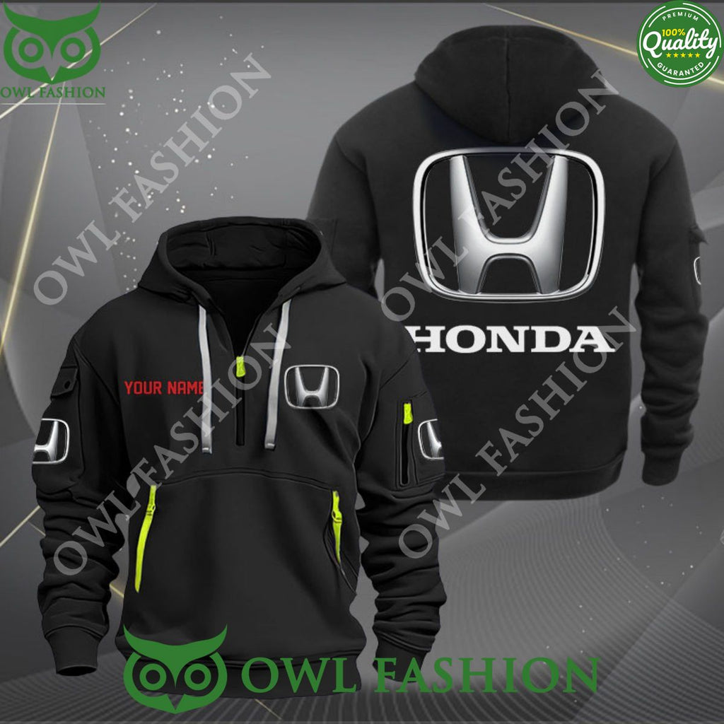 Honda Automobile Customized Limited 2D Half Zipper Hoodie