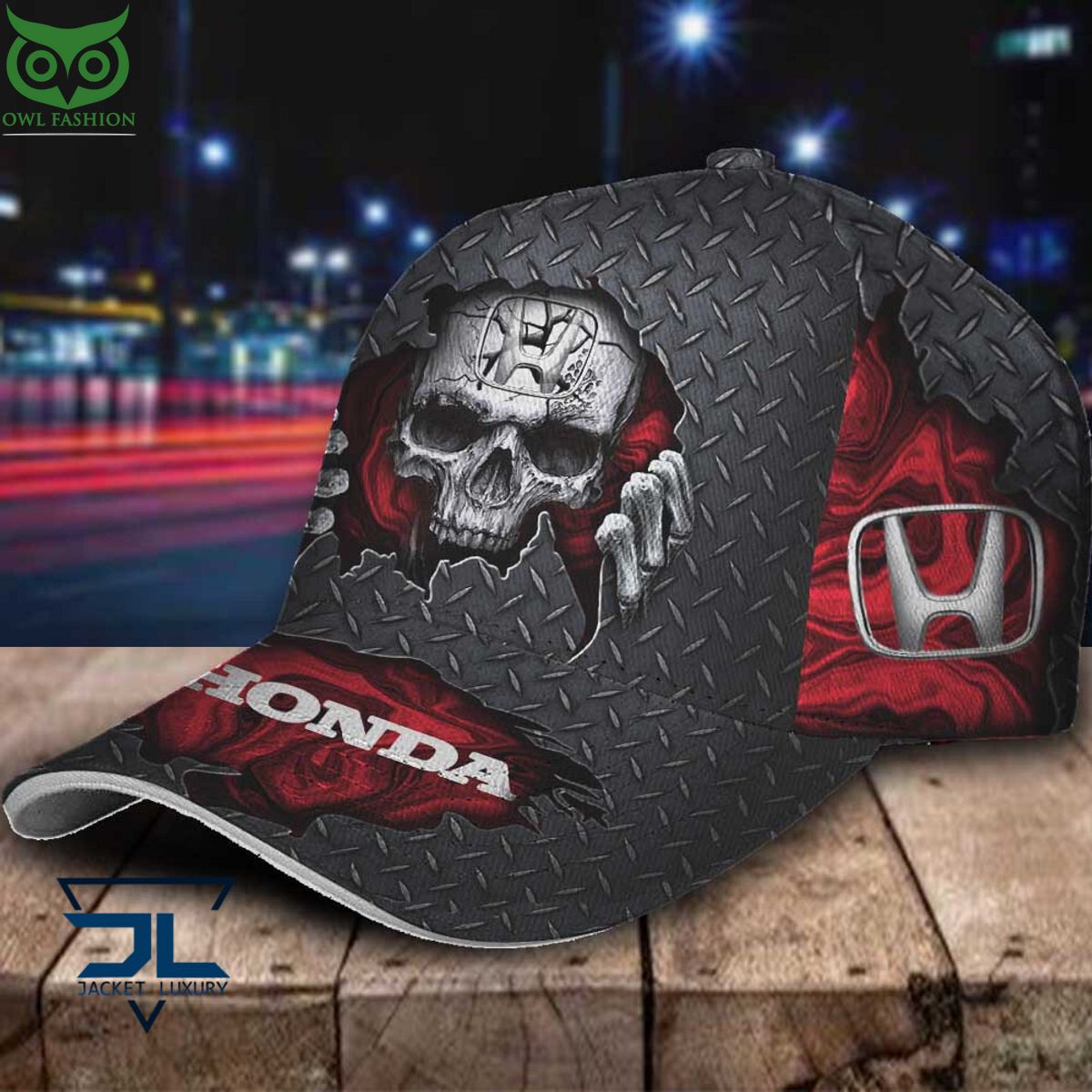 Honda Car Skull Metal Classic Cap