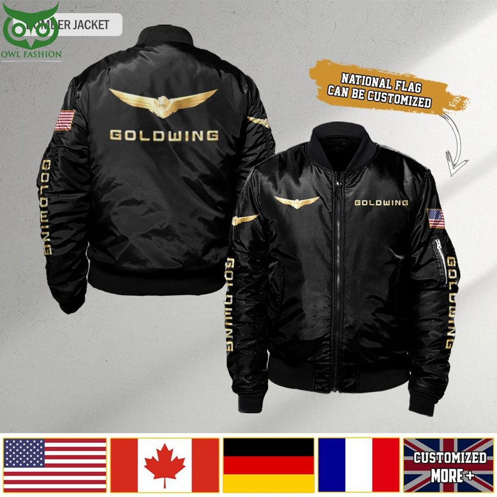 Honda Gold Custom Flag 3D Bomber Jacket