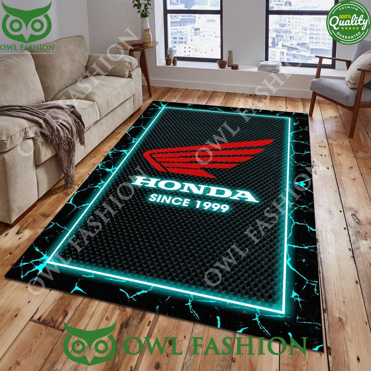 Honda Powersports Custom Color Living Room Carpet Rug