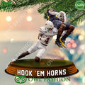 Hook em horns win the game J Barron 4 plastic ornament