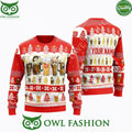 Horror Characters Lone Star Beer Personalized Christmas Sweater Jumper