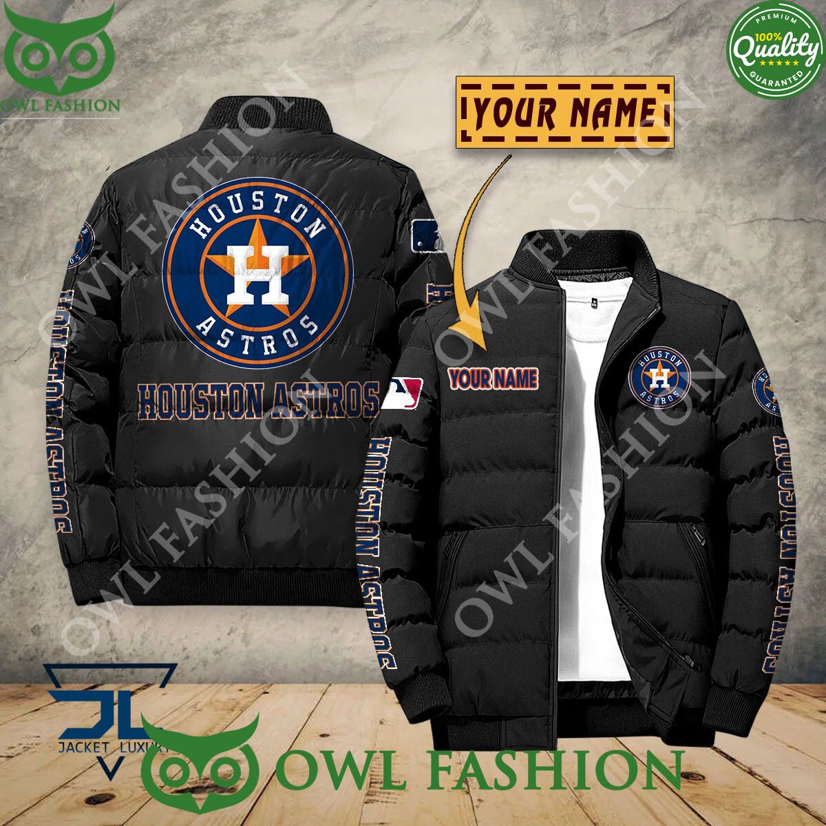 Houston Astros Custom Name MLB Baseball Jacket Sport