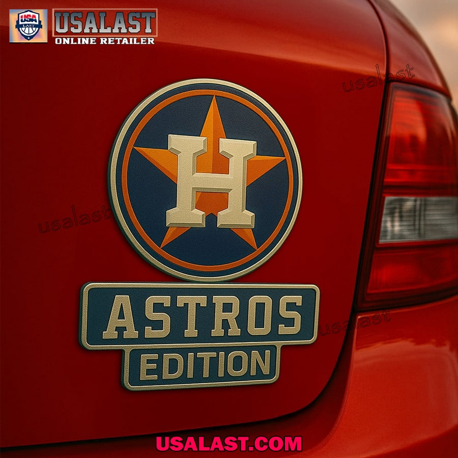 Houston Astros Premium Car Emblem Custom 3D Badge