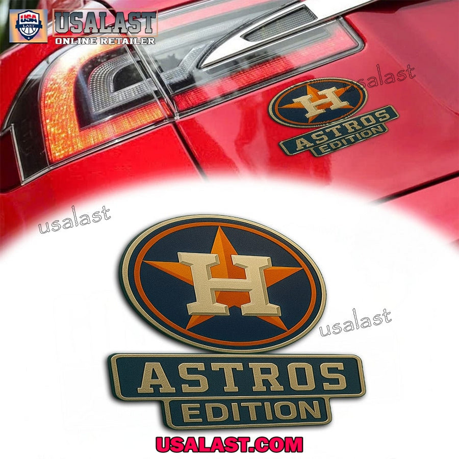 Houston Astros Premium Car Emblem Custom 3D Badge