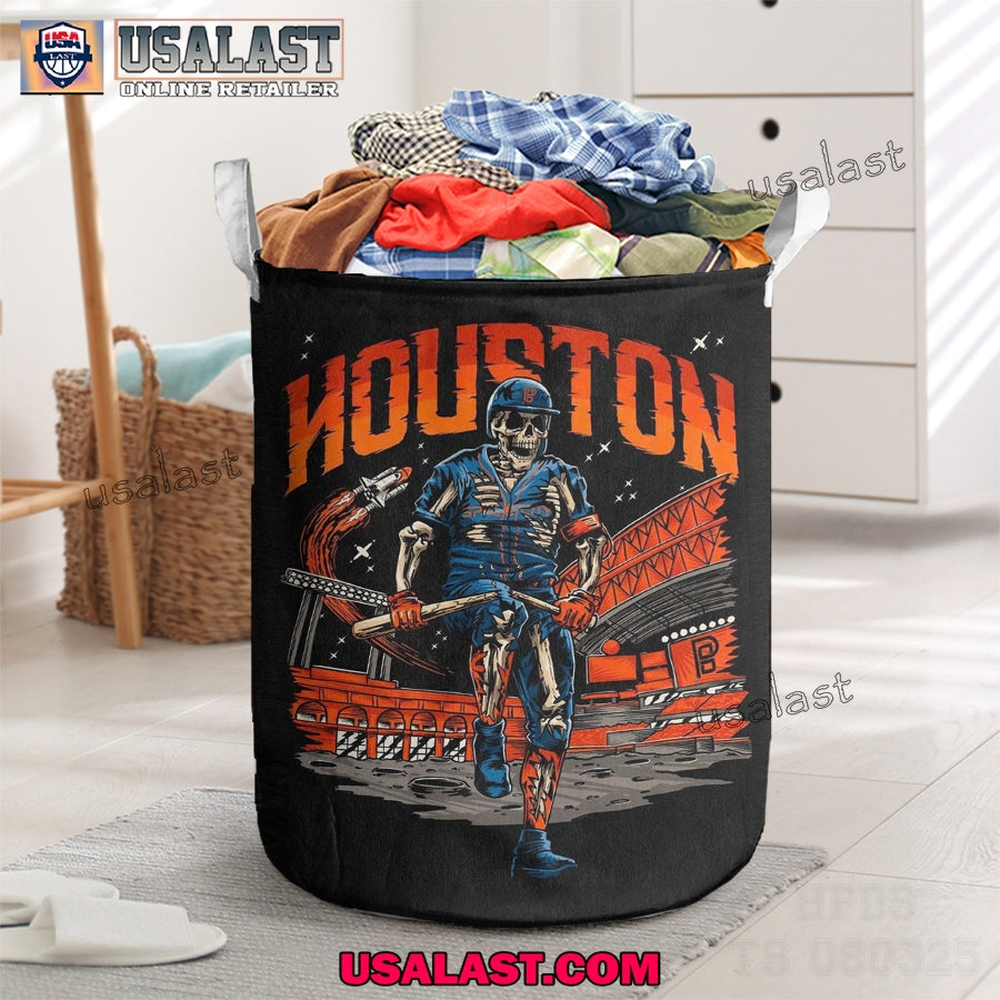 Houston Astros Skull Player 2025 Laundry Basket
