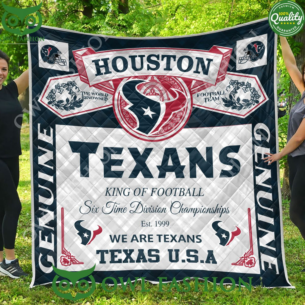 Houston Texans We Are Texas USA Six Time Champions Quilt Blanket