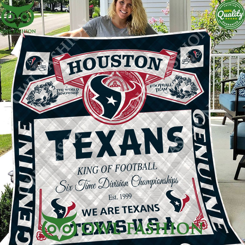 Houston Texans We Are Texas USA Six Time Champions Quilt Blanket