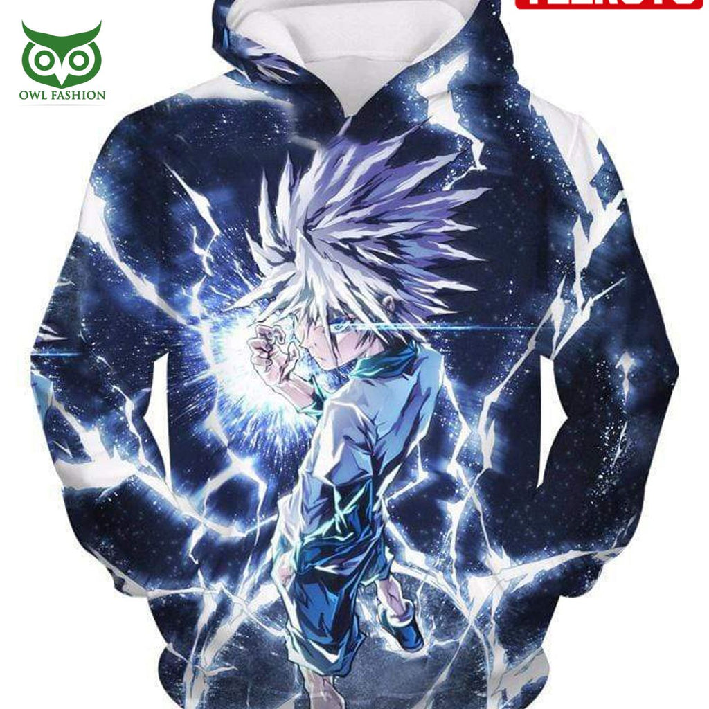 Hunter X Hunter Killua Zoldyck Lightning Hd 3d Aop Hoodie