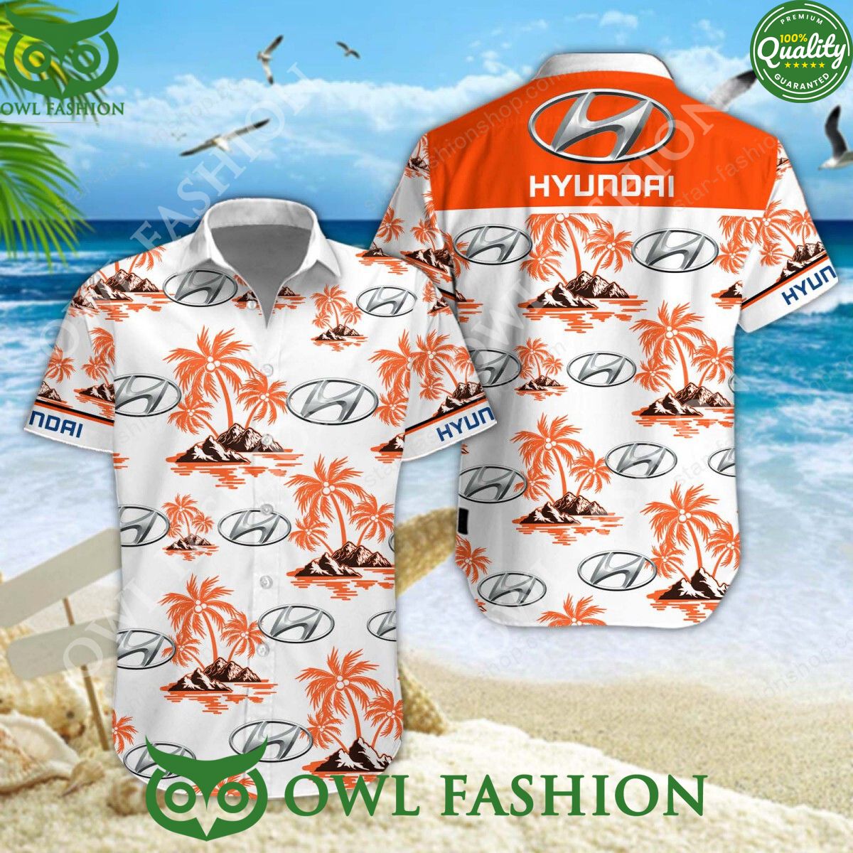 Hyundai Korea Automobile Hawaiian Shirt and Short