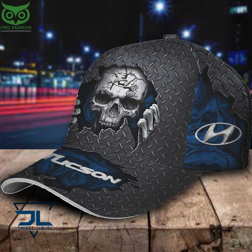 Hyundai Tucson Car Skull Metal New Classic Cap