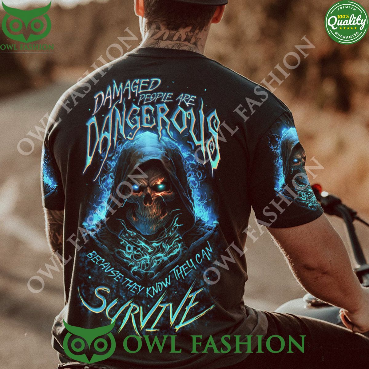I Have Three Sides Vintage Flower Skull 3D Hoodie Shirt