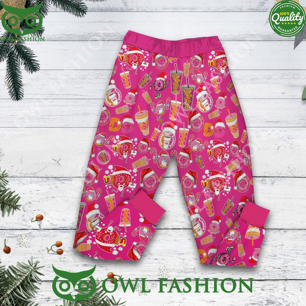 I Run On Dunkin Donuts Christmas Cheer Pajamas