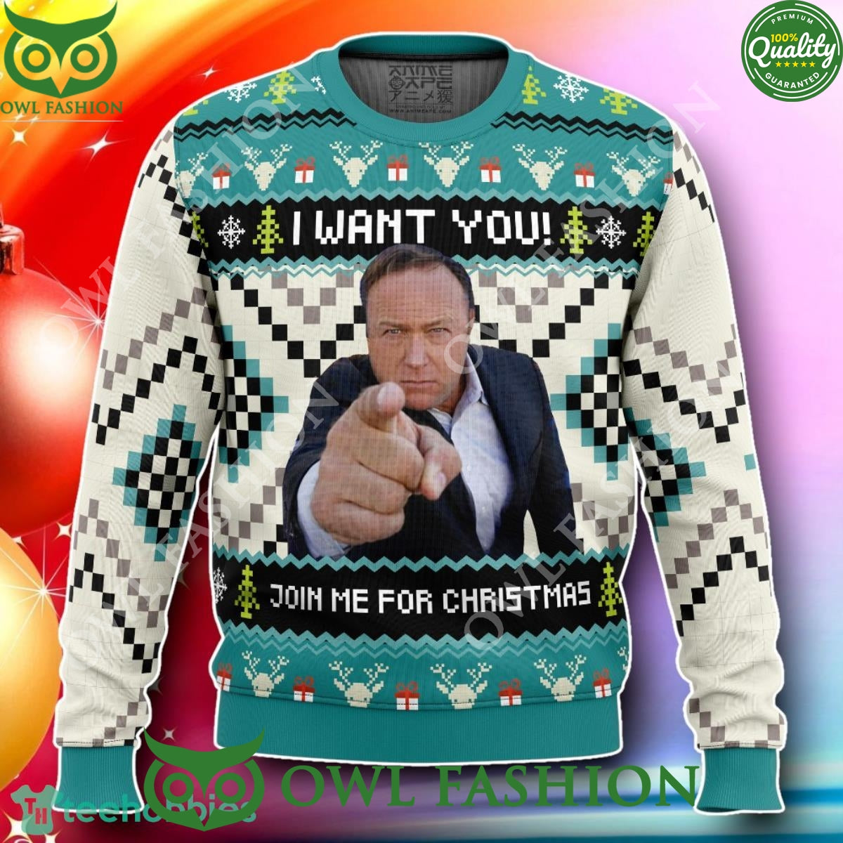 I Want You Alex Jones Trending 2024 Christmas Ugly Sweater