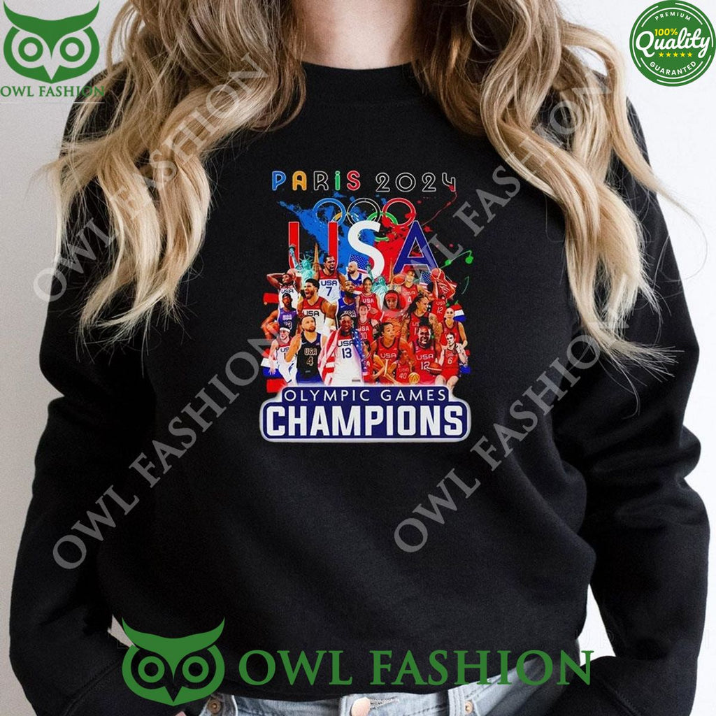 2024 Paris Olympic Games Champions Usa Best Nation t Shirt