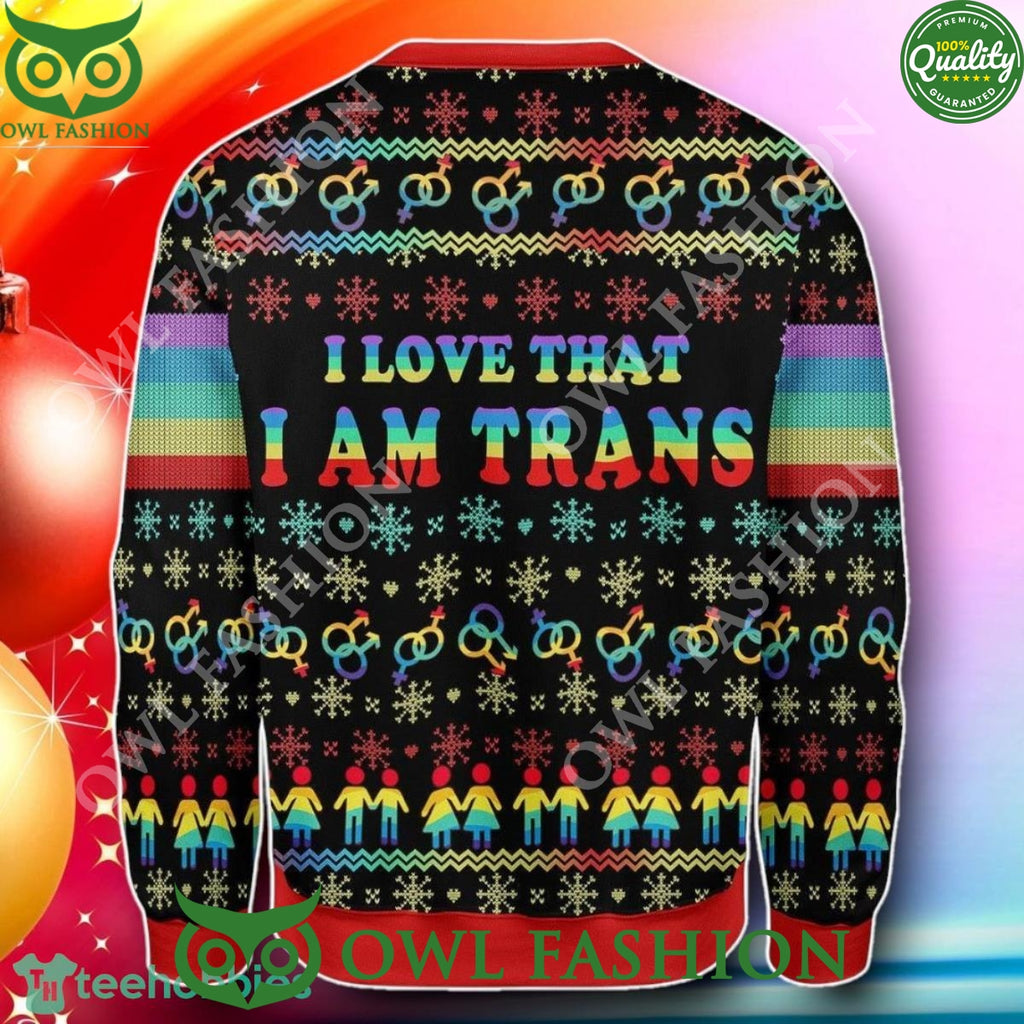 I Love That I Am Trans Christmas Sweater