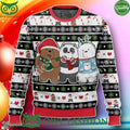 Ice Bear Cartoon Trending 2024 Christmas Ugly Sweater