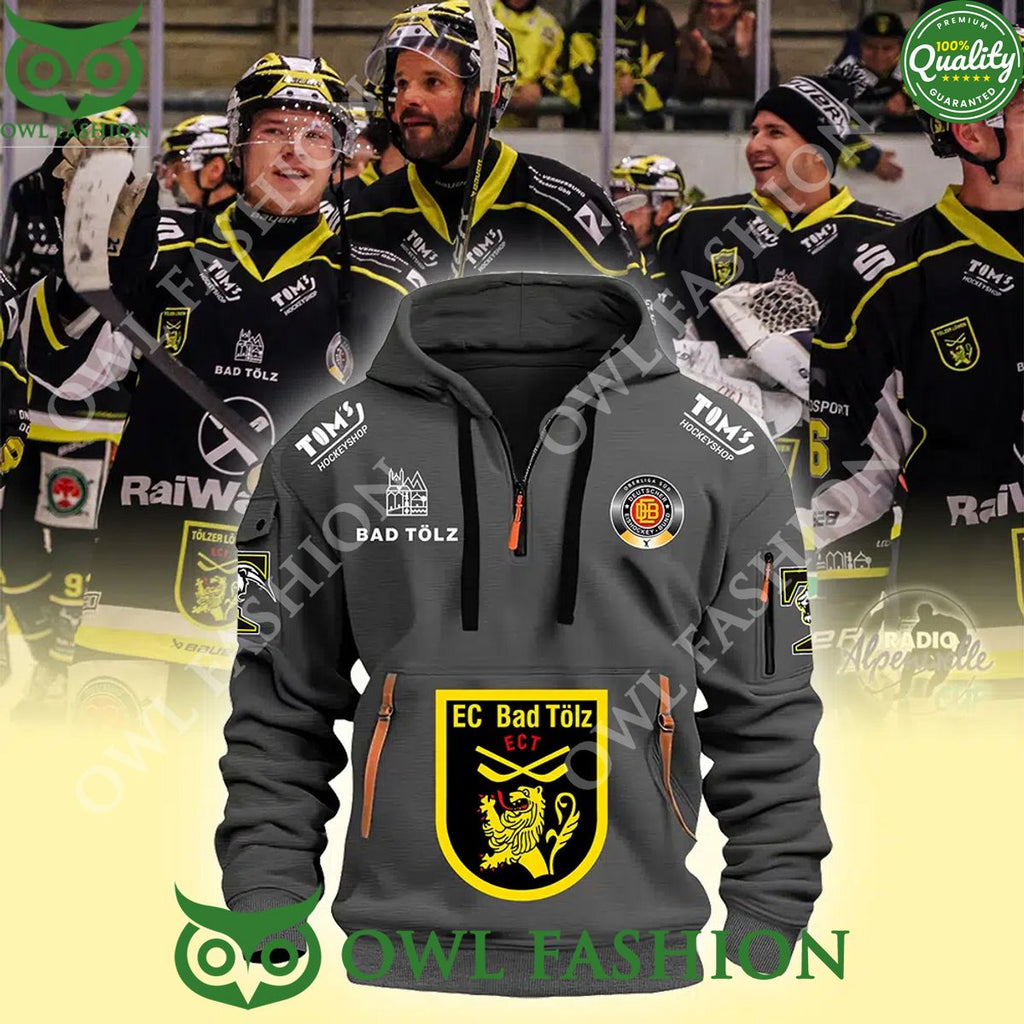 Tolzer Lowen logo ice Hockey EC Bad Tolz Half zipper Hoodie