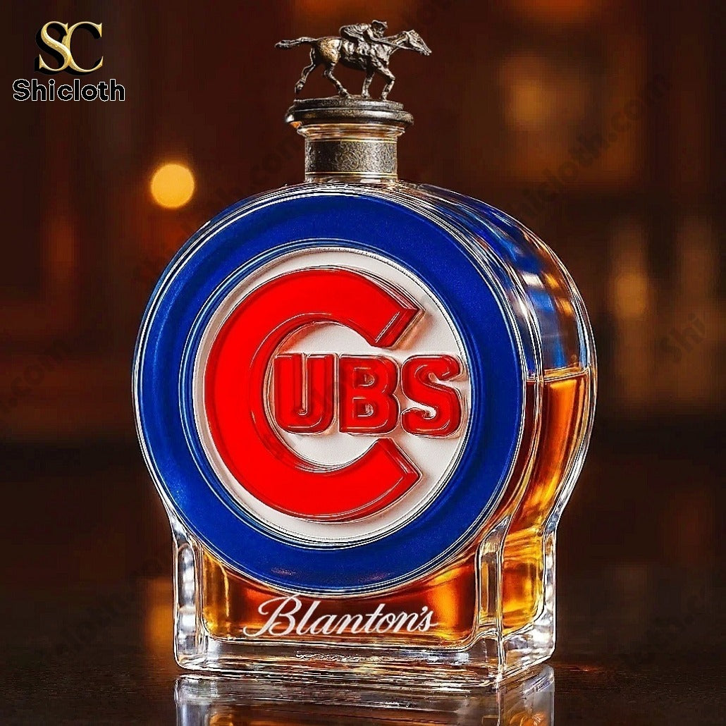 Chicago Cubs Crown Royal Bottle