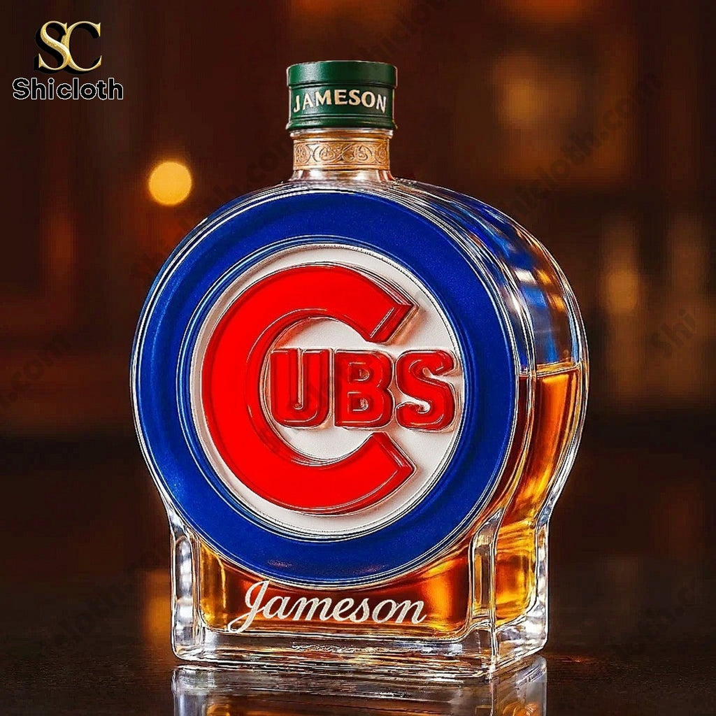 Chicago Cubs Crown Royal Bottle