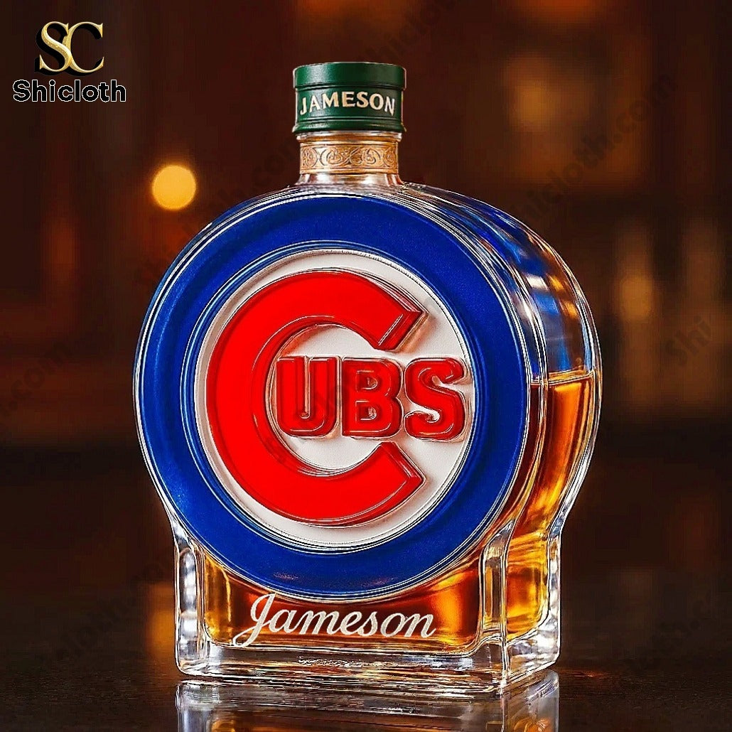 Chicago Cubs Crown Royal Bottle