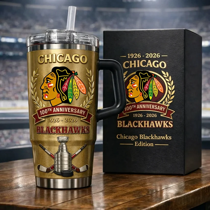 Chicago Blackhawks 100th Anniversary Tumbler Cup