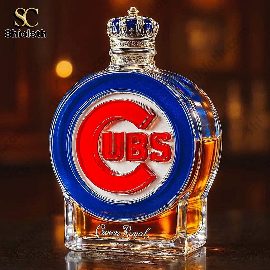 Chicago Cubs Crown Royal Bottle