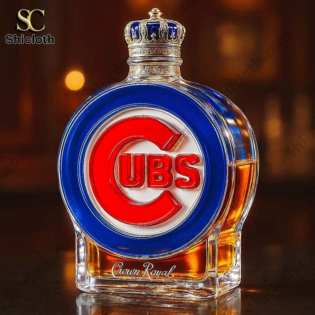 Chicago Cubs Crown Royal Bottle