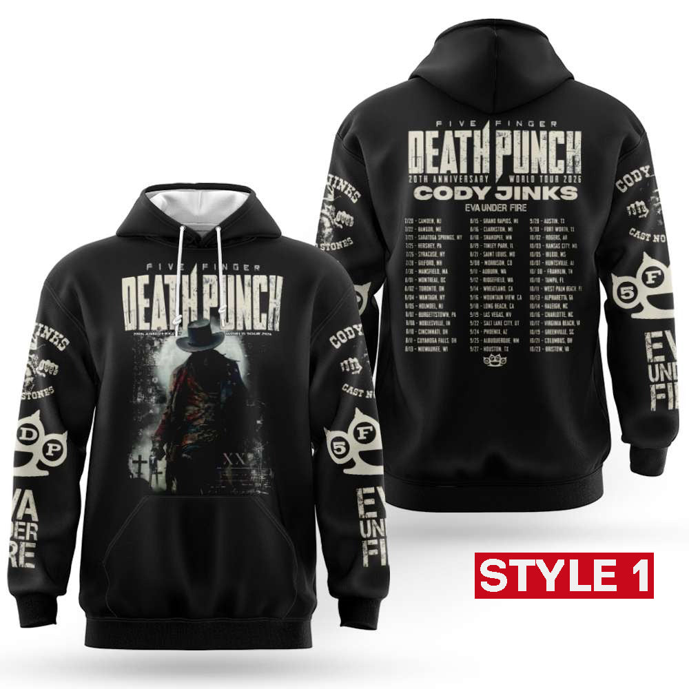 Five Finger Death Punch 20th Anniversary World Tour 2026 Hoodie