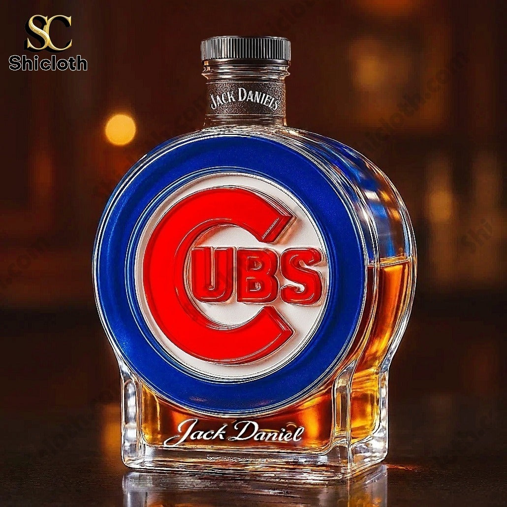 Chicago Cubs Crown Royal Bottle