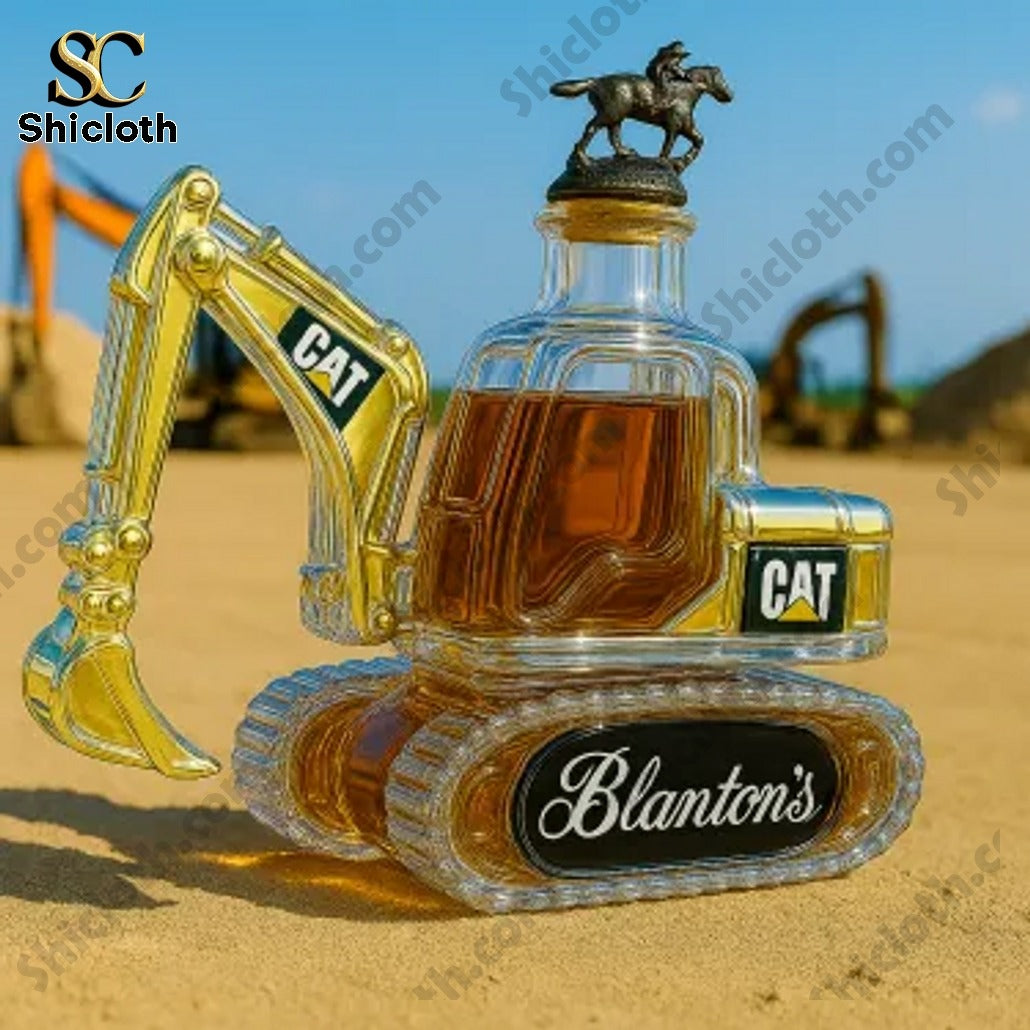 Caterpillar Excavator Crown Royal Bottle