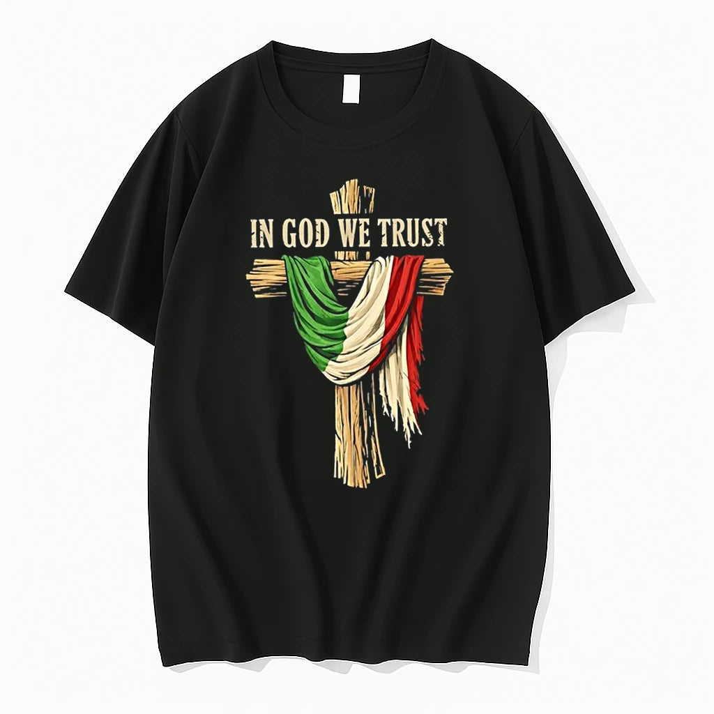 In God We Trust Italian Cross 0 Tshirts Sweater
